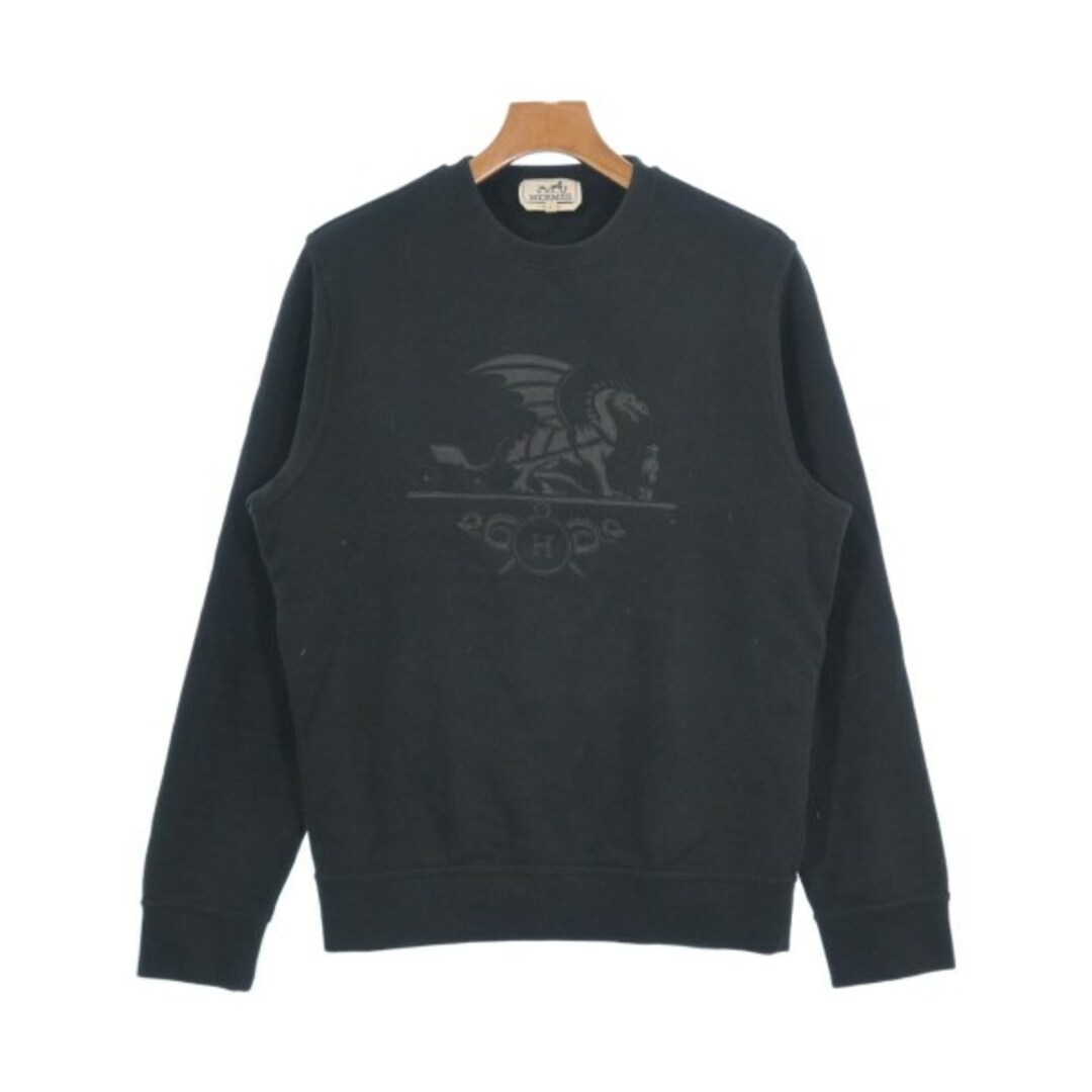 HERMES - HERMES エルメス スウェット L 黒 【古着】【中古】の HERMES - HERMES エルメス スウェット L 黒 【古着】【中古】の