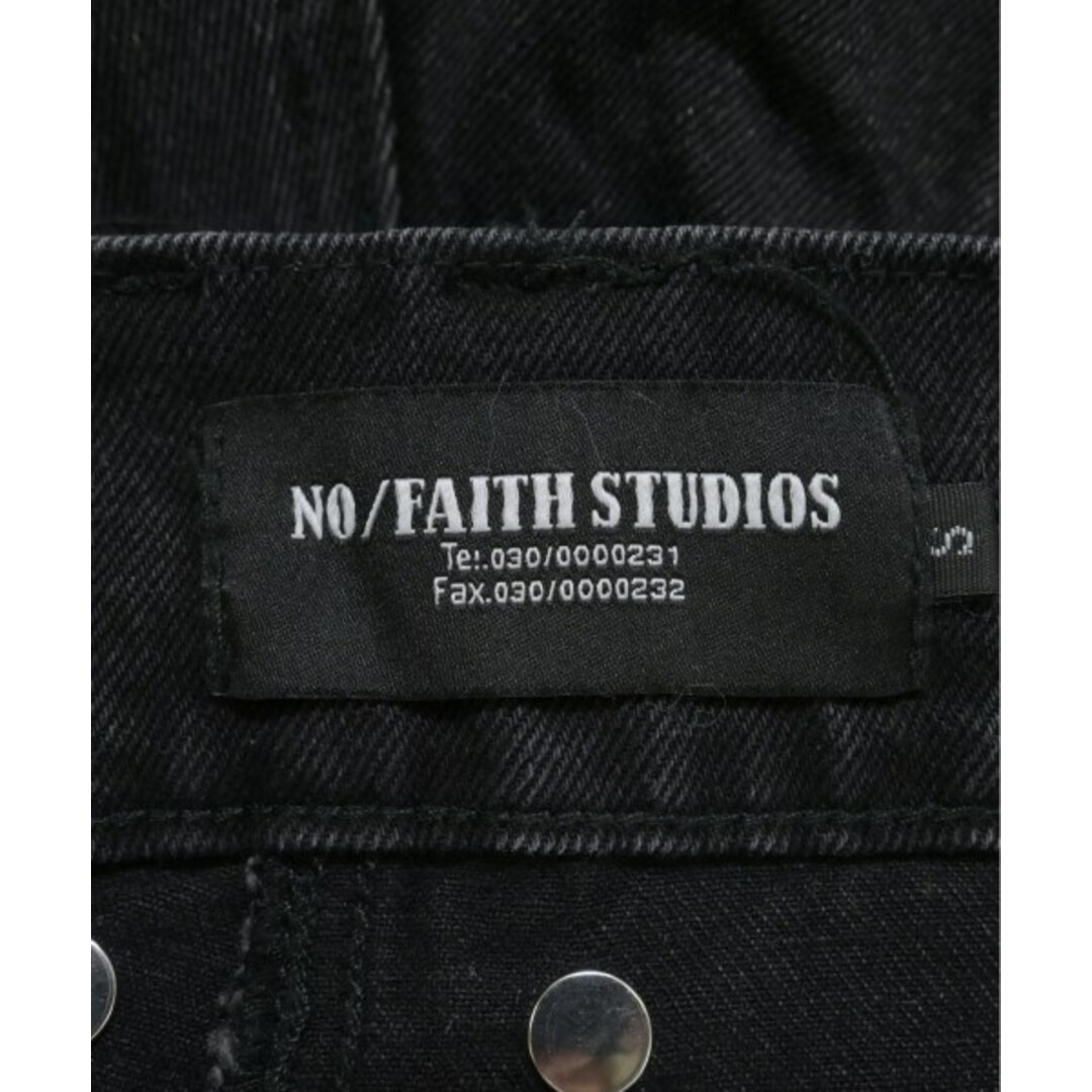 NO FAITH STUDIOS デニムパンツ S 黒 【古着】【中古】の通販 by NO FAITH STUDIOS デニムパンツ S 黒 【古着】【中古】の通販 by