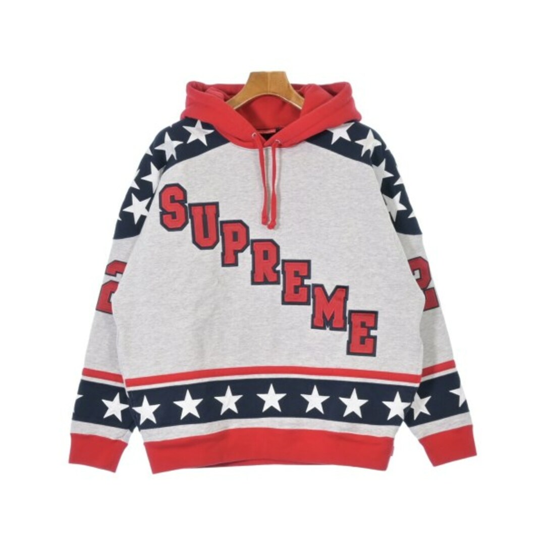Supreme - Supreme シュプリーム パーカー S ライトグレーx赤x紺 Supreme - Supreme シュプリーム パーカー S ライトグレーx赤x紺
