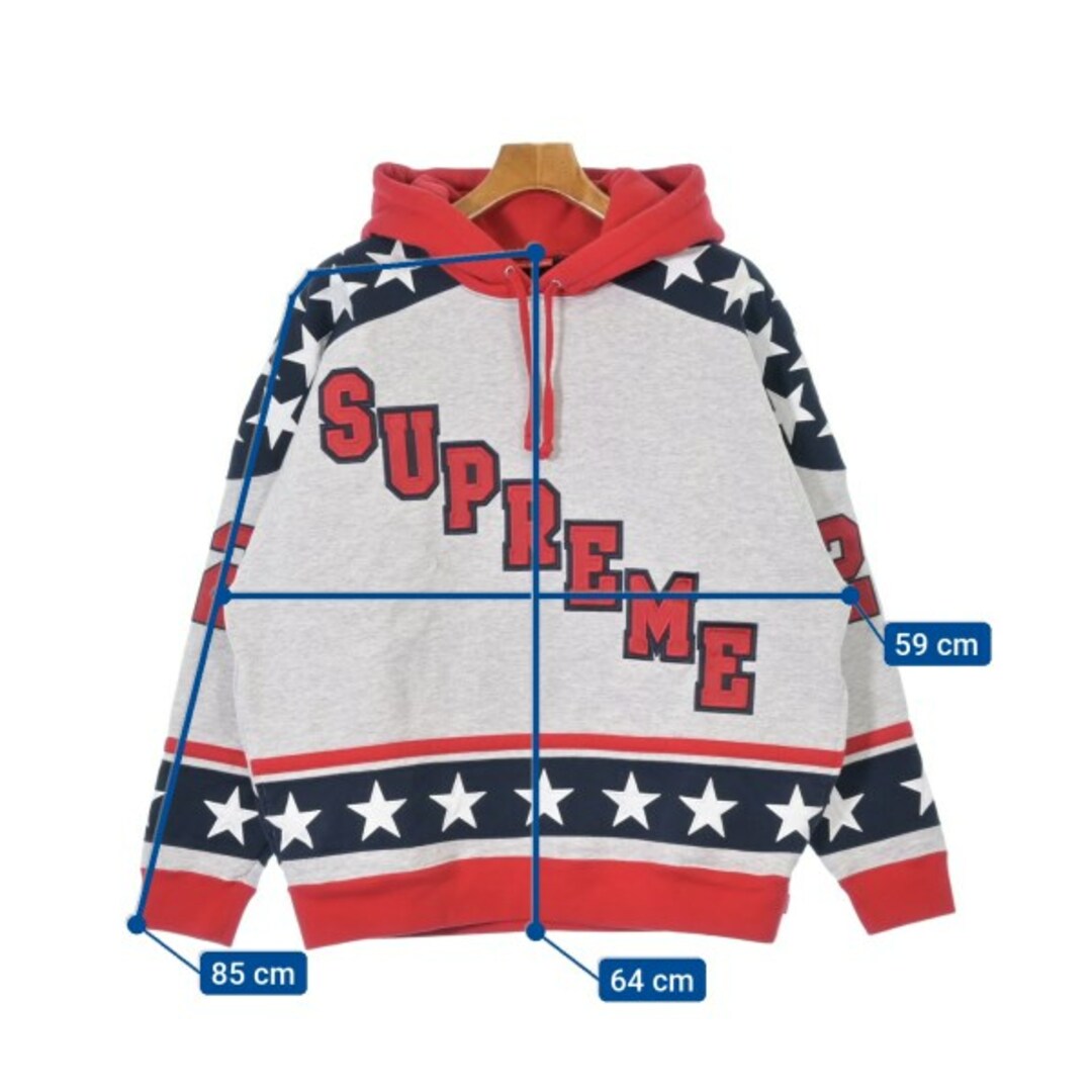 Supreme - Supreme シュプリーム パーカー S ライトグレーx赤x紺 Supreme - Supreme シュプリーム パーカー S ライトグレーx赤x紺