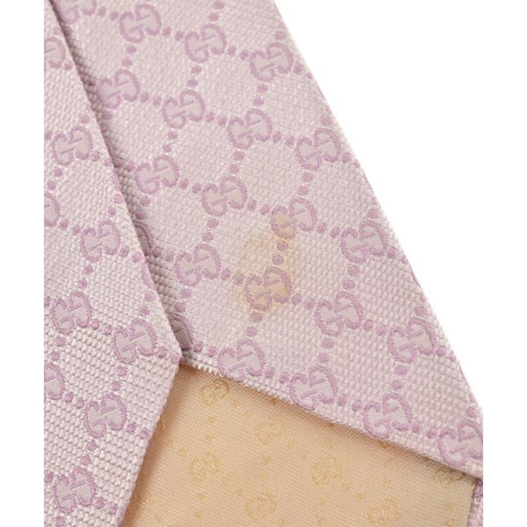 GUCCI - GUCCI グッチ ネクタイ - ピンク 【古着】【中古】の GUCCI - GUCCI グッチ ネクタイ - ピンク 【古着】【中古】の