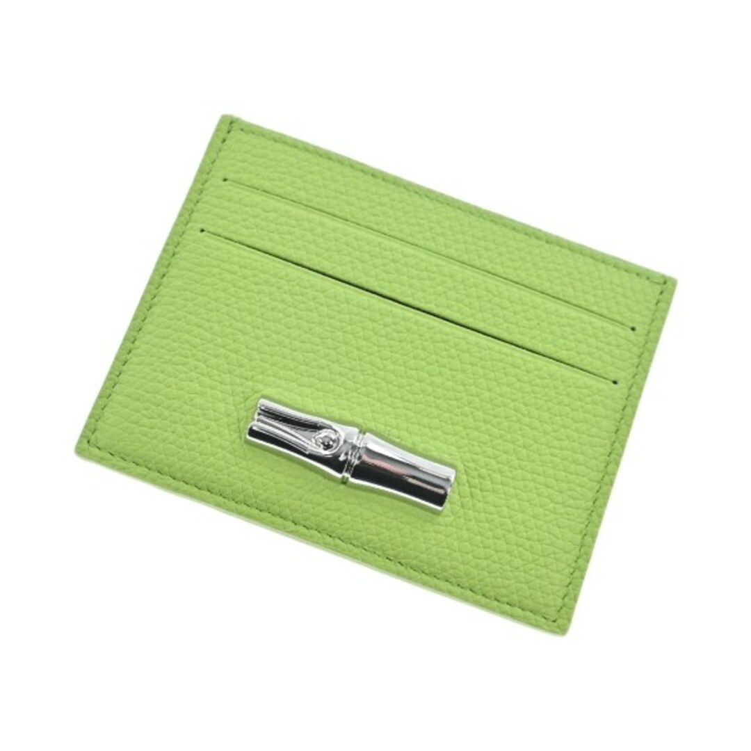 LONGCHAMP - LONGCHAMP ロンシャン カードケース - 黄緑 【古着 LONGCHAMP - LONGCHAMP ロンシャン カードケース - 黄緑 【古着