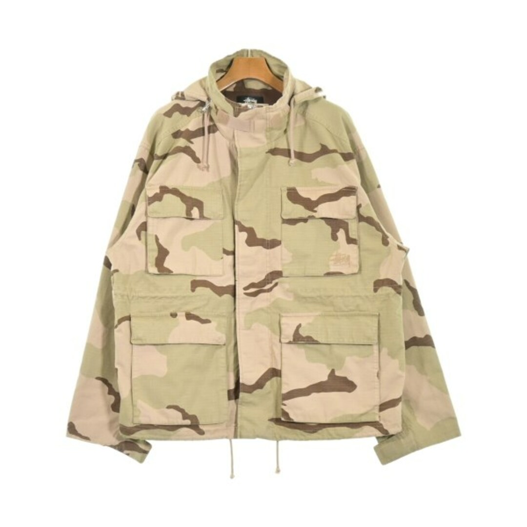 STUSSY - STUSSY ミリタリーブルゾン XL ベージュxカーキx茶 STUSSY - STUSSY ミリタリーブルゾン XL ベージュxカーキx茶