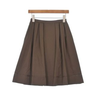 フォクシーニューヨーク(FOXEY NEW YORK)のFOXEY NEWYORK ひざ丈スカート 38(S位) 茶 【古着】【中古】(ひざ丈スカート)