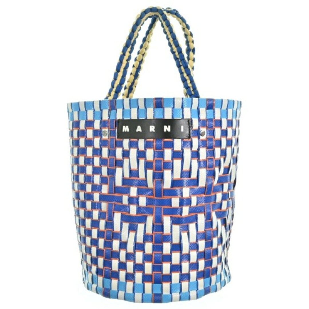 MARNI - MARNI マルニ トートバッグ - オレンジx青x白等(総柄 MARNI - MARNI マルニ トートバッグ - オレンジx青x白等(総柄