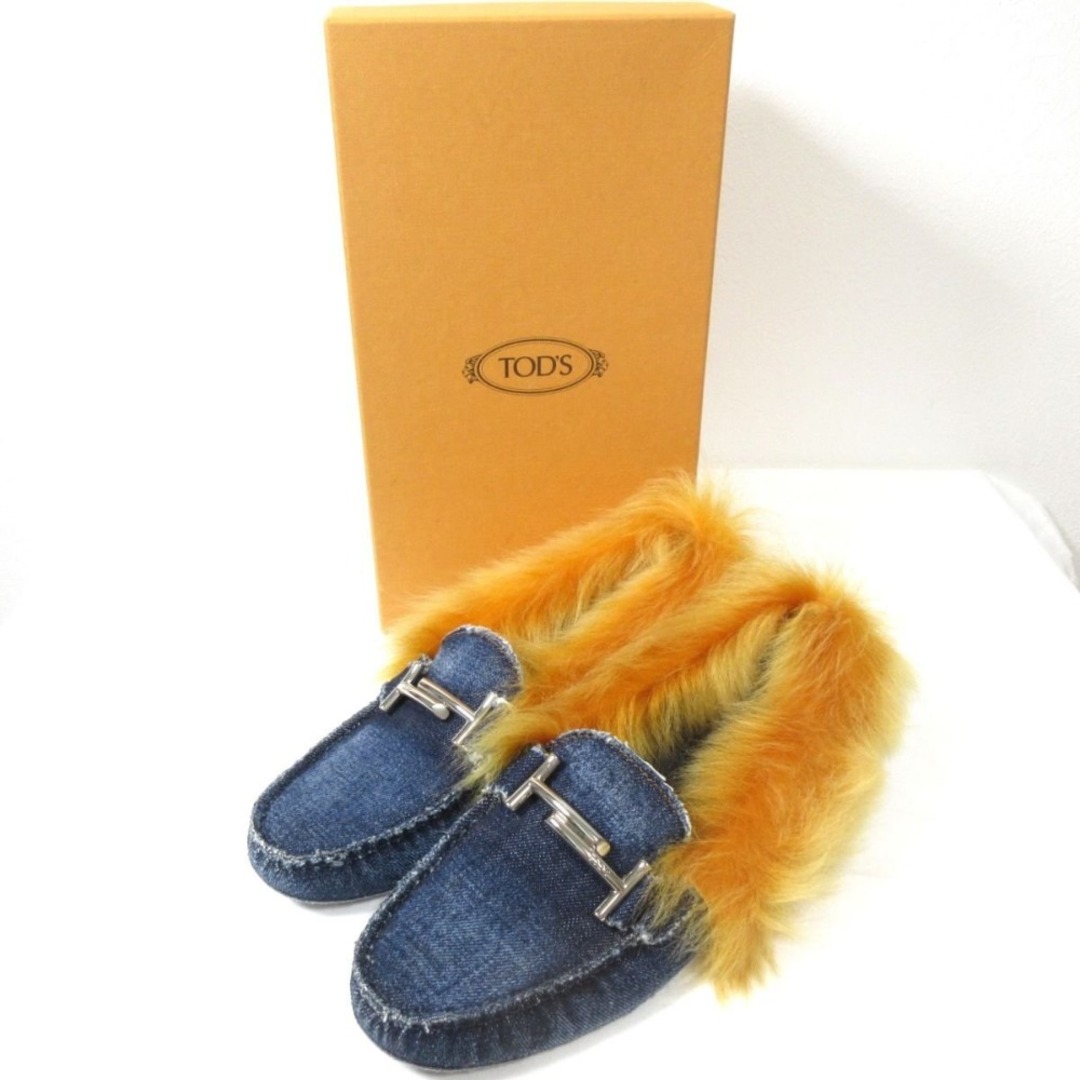 TOD'S - 美品 TOD'S トッズ ダブルT ファー ゴンミーニ デニム TOD'S - 美品 TOD'S トッズ ダブルT ファー ゴンミーニ デニム