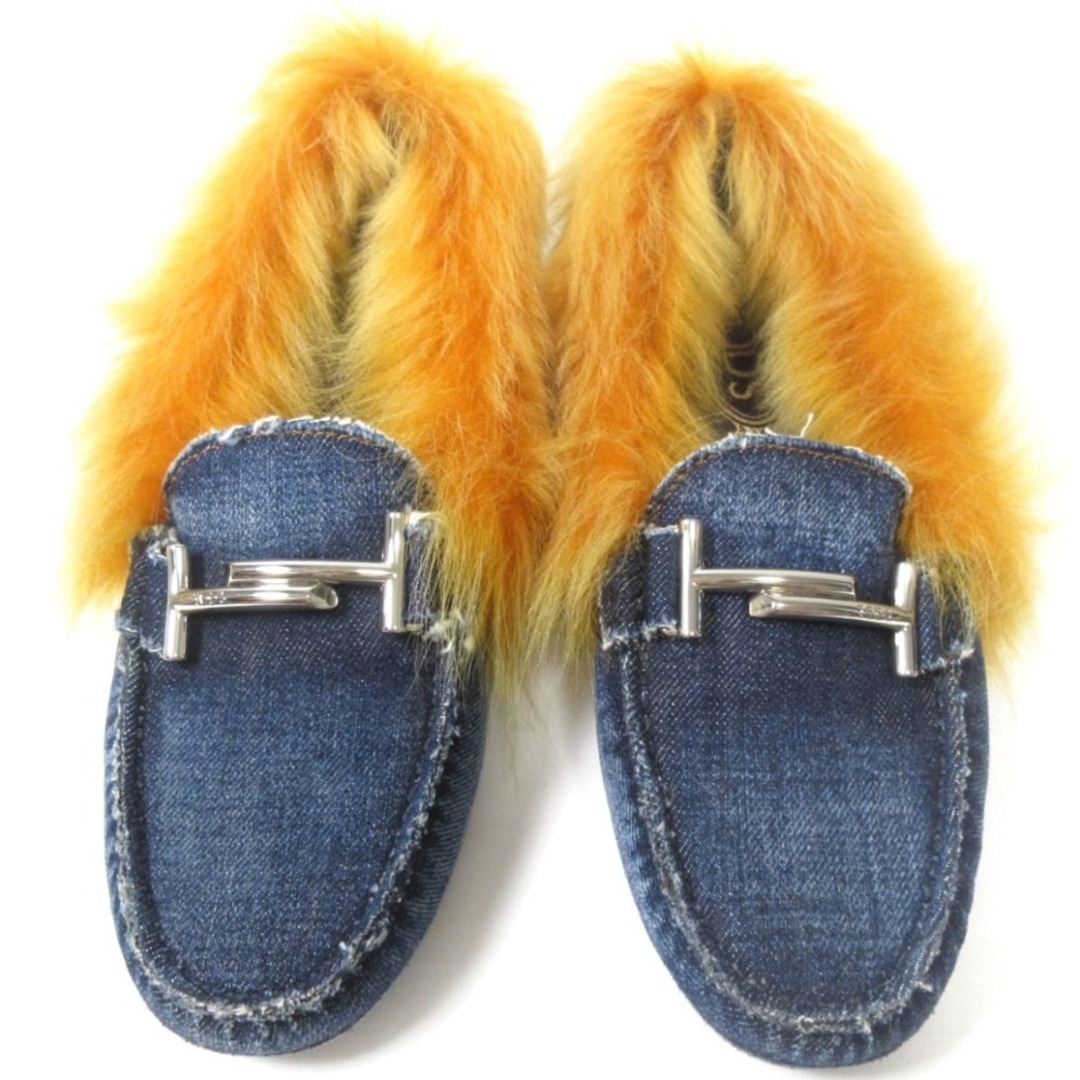 TOD'S - 美品 TOD'S トッズ ダブルT ファー ゴンミーニ デニム TOD'S - 美品 TOD'S トッズ ダブルT ファー ゴンミーニ デニム