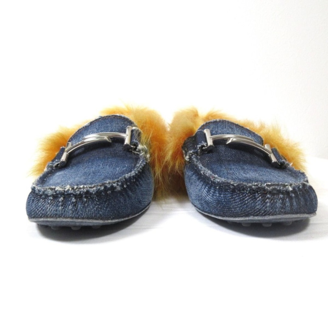 TOD'S - 美品 TOD'S トッズ ダブルT ファー ゴンミーニ デニム TOD'S - 美品 TOD'S トッズ ダブルT ファー ゴンミーニ デニム