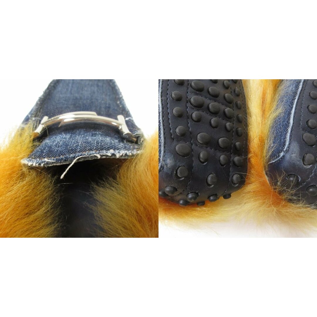 TOD'S - 美品 TOD'S トッズ ダブルT ファー ゴンミーニ デニム TOD'S - 美品 TOD'S トッズ ダブルT ファー ゴンミーニ デニム