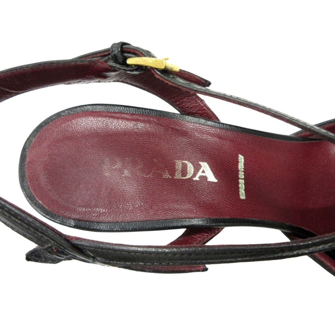 PRADA - PRADA プラダ バック クロス ストラップ パンプス PRADA - PRADA プラダ バック クロス ストラップ パンプス