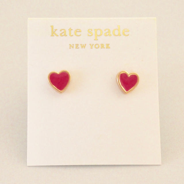 kate spade new york(ケイトスペードニューヨーク)のケイトスペードKate spade のハートピアス  ピンク金 レディースのアクセサリー(ピアス)の商品写真