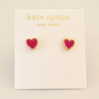 ケイトスペードニューヨーク(kate spade new york)のケイトスペードKate spade のハートピアス  ピンク金(ピアス)