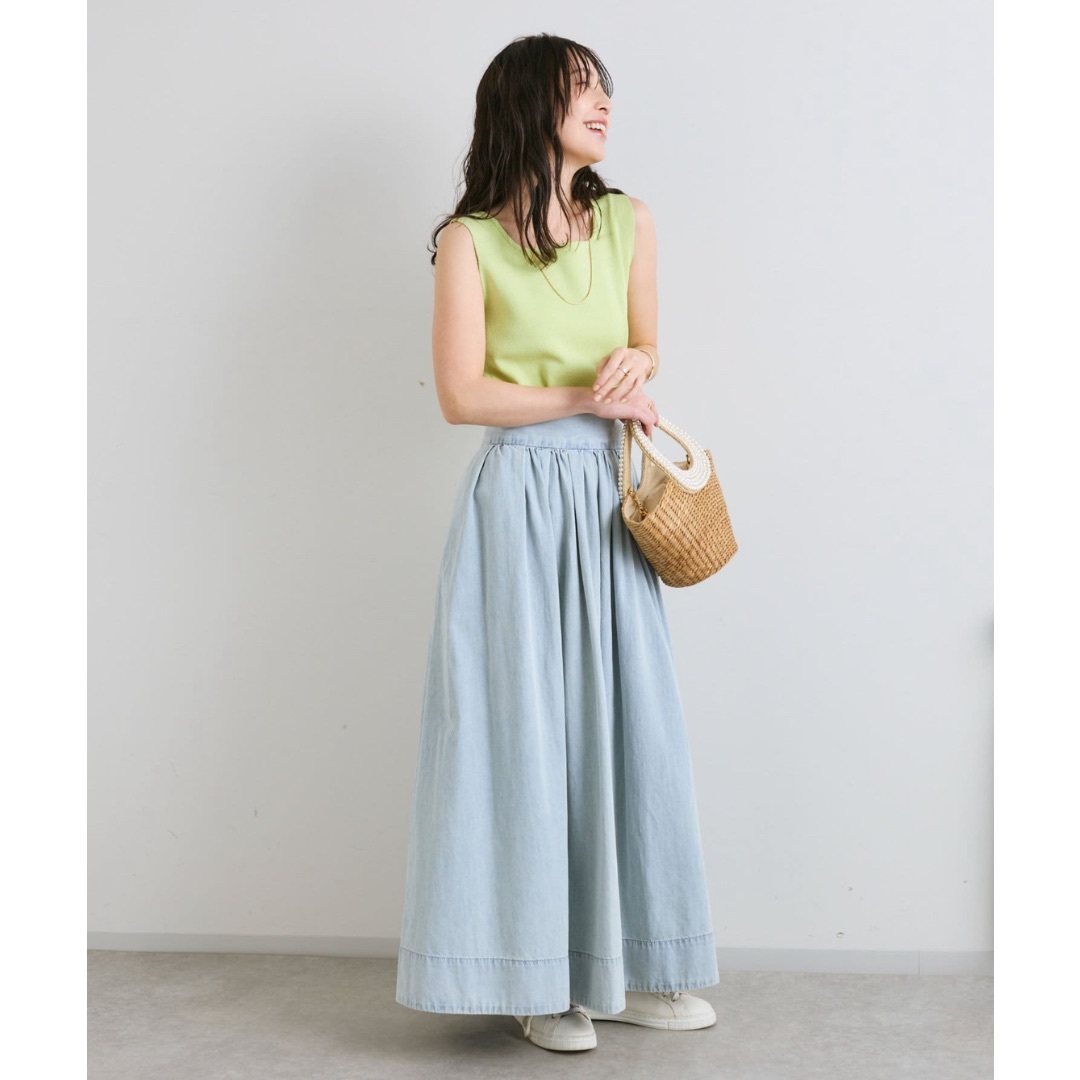La boutique BonBon - La boutique BonBon デニムギャザーロング La boutique BonBon - La boutique BonBon デニムギャザーロング