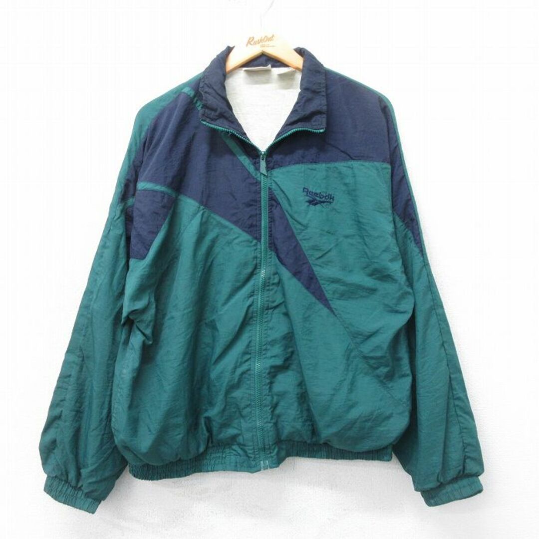 Reebok - XL☆古着 リーボック REEBOK 長袖 ナイロン ジャケット Reebok - XL☆古着 リーボック REEBOK 長袖 ナイロン ジャケット