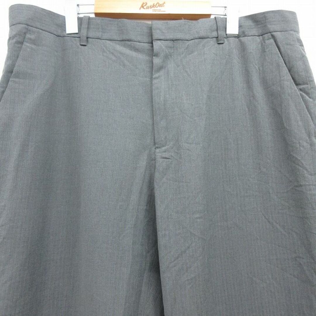 W37☆古着 ペリーエリス スラックス パンツ メンズ グレー W37☆古着 ペリーエリス スラックス パンツ メンズ グレー