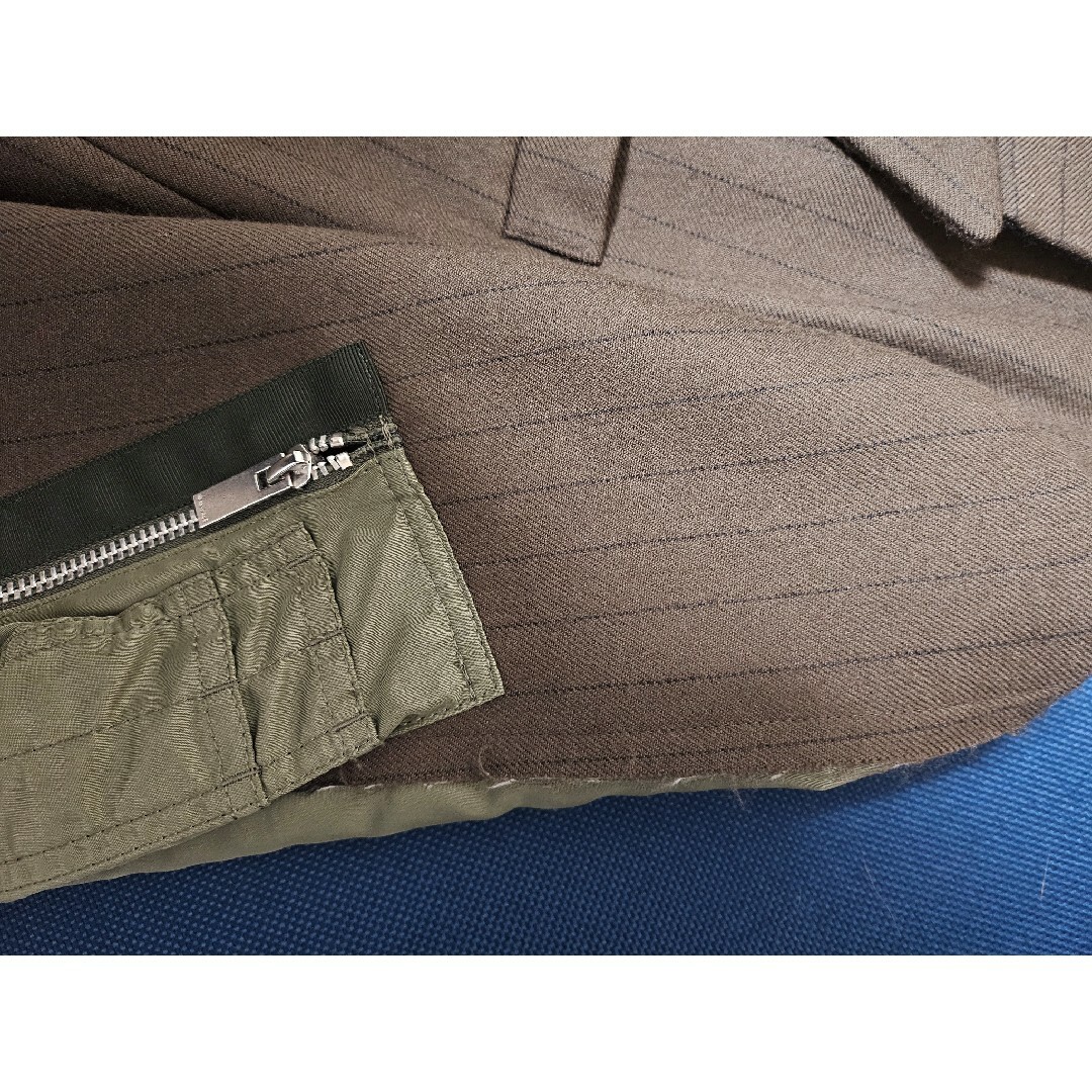 sacai - sacai ダブルブレストチョークストライプジャケットの sacai - sacai ダブルブレストチョークストライプジャケットの