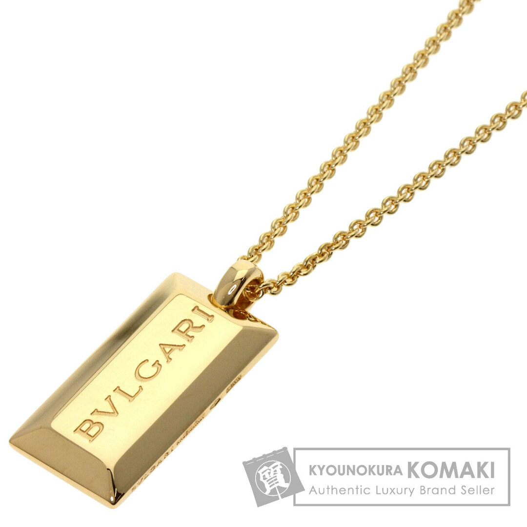 BVLGARI - BVLGARI インゴット ネックレス K18YG レディースの BVLGARI - BVLGARI インゴット ネックレス K18YG レディースの