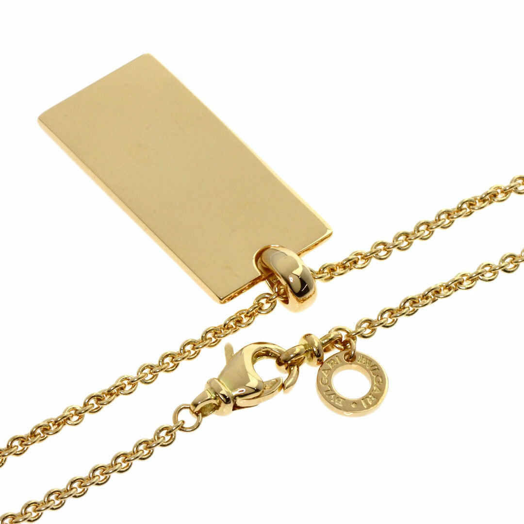 BVLGARI - BVLGARI インゴット ネックレス K18YG レディースの BVLGARI - BVLGARI インゴット ネックレス K18YG レディースの