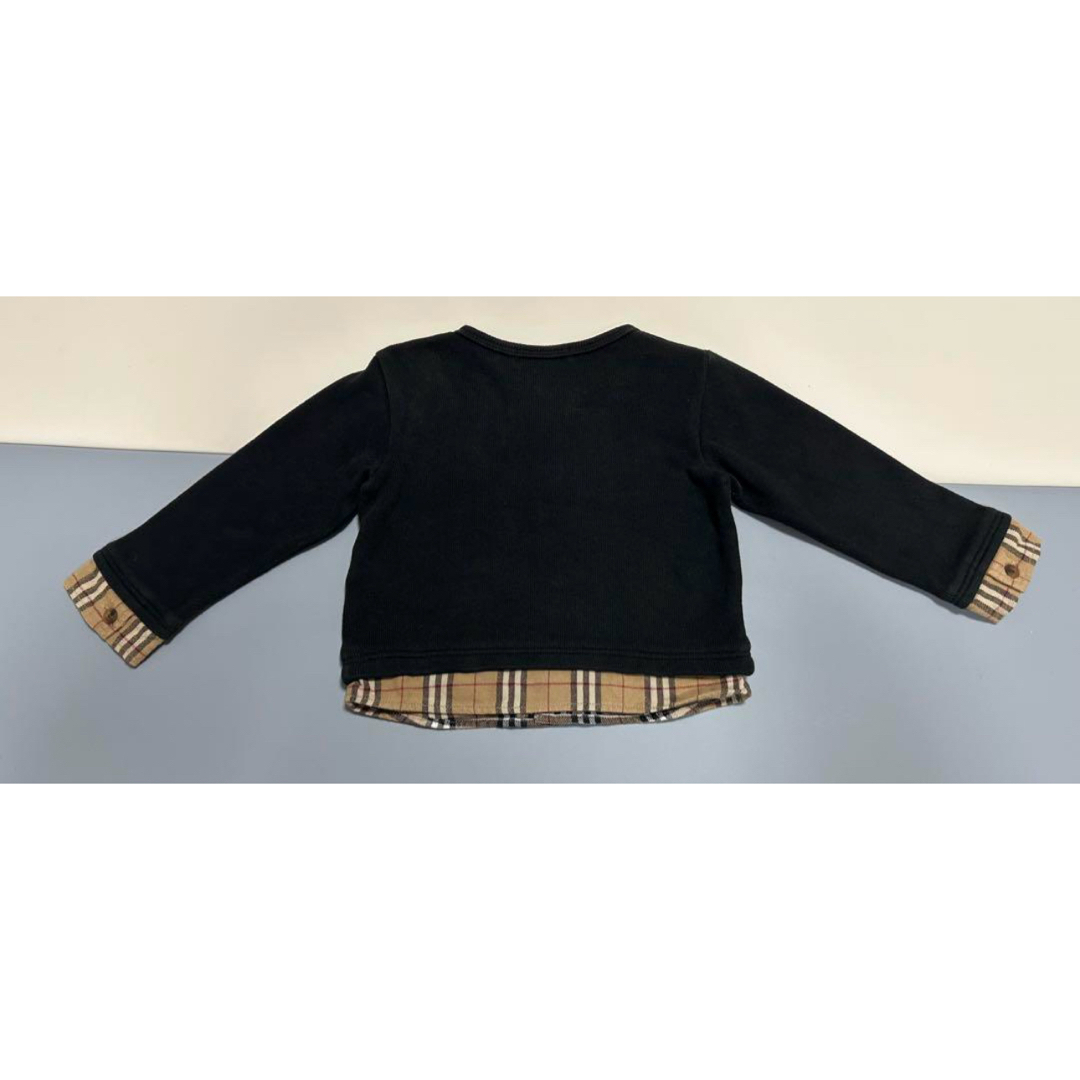 BURBERRY - 【バーバリーロンドン】長袖トップス 重ね着風 袖裾 BURBERRY - 【バーバリーロンドン】長袖トップス 重ね着風 袖裾