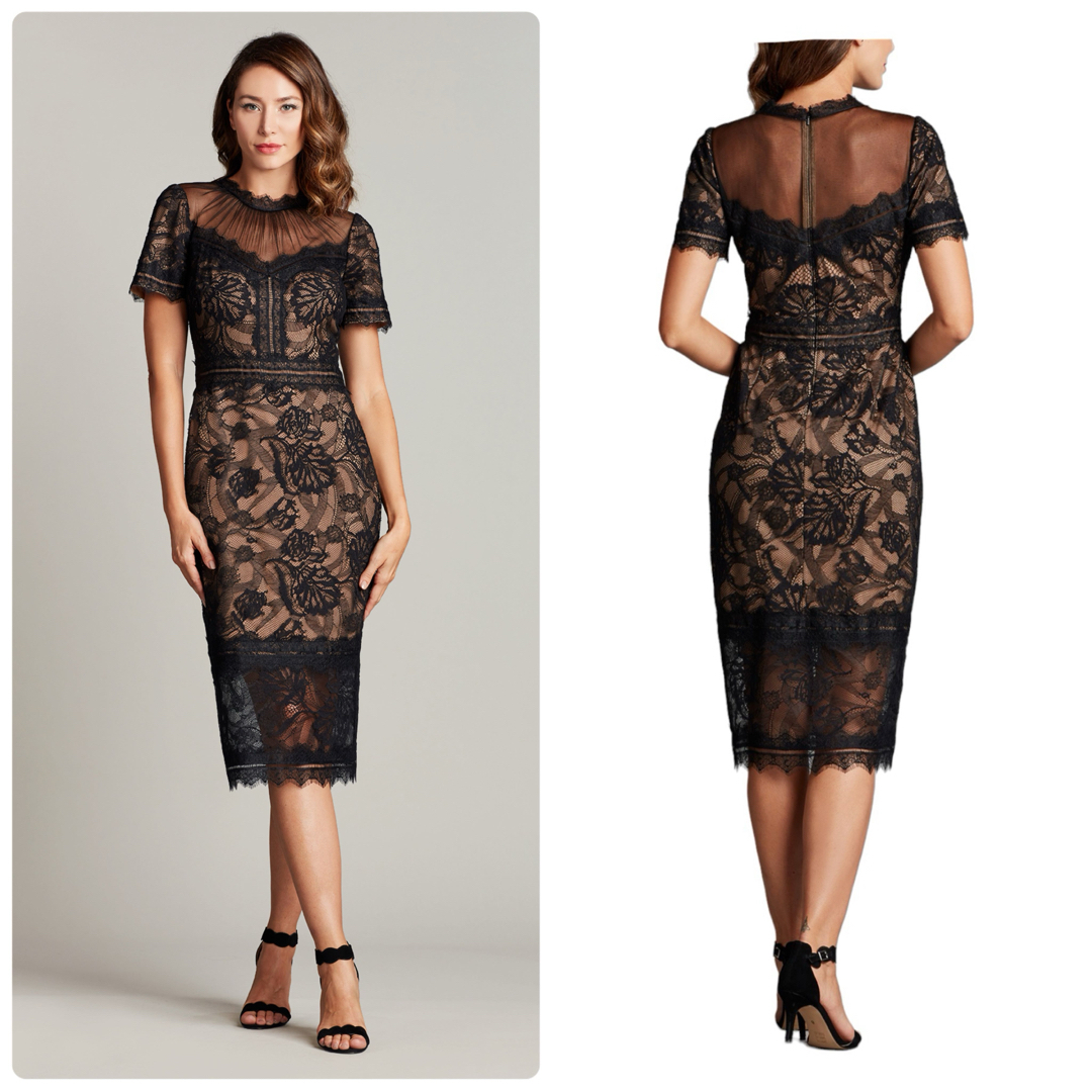 TADASHI SHOJI - 美品 タダシショージ フラワーレースドレス TADASHI SHOJI - 美品 タダシショージ フラワーレースドレス