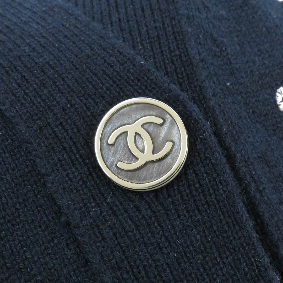 CHANEL - シャネル ココマーク クローバー 刺繍 カシミヤ CHANEL - シャネル ココマーク クローバー 刺繍 カシミヤ