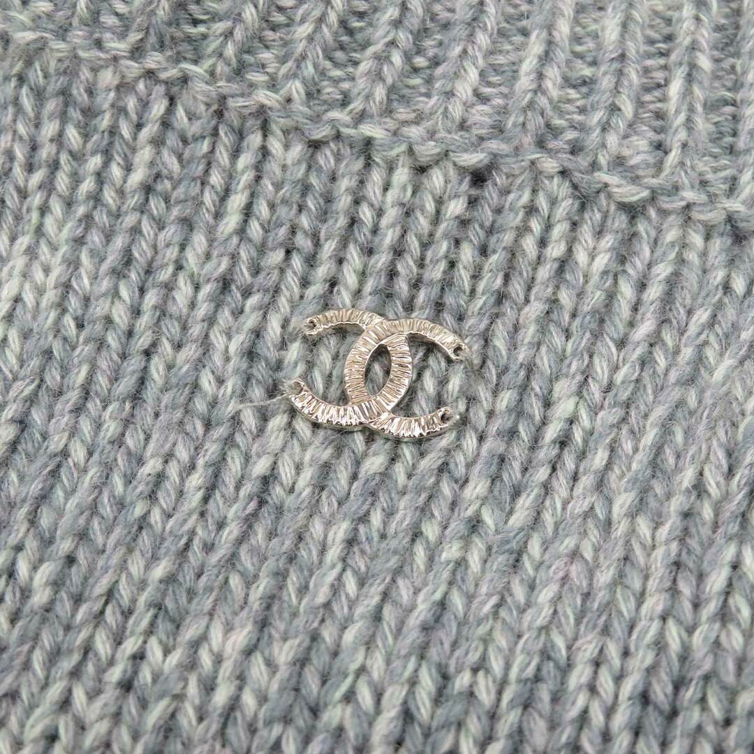 CHANEL - シャネル ココマーク ラインストーン カシミヤ ニット CHANEL - シャネル ココマーク ラインストーン カシミヤ ニット