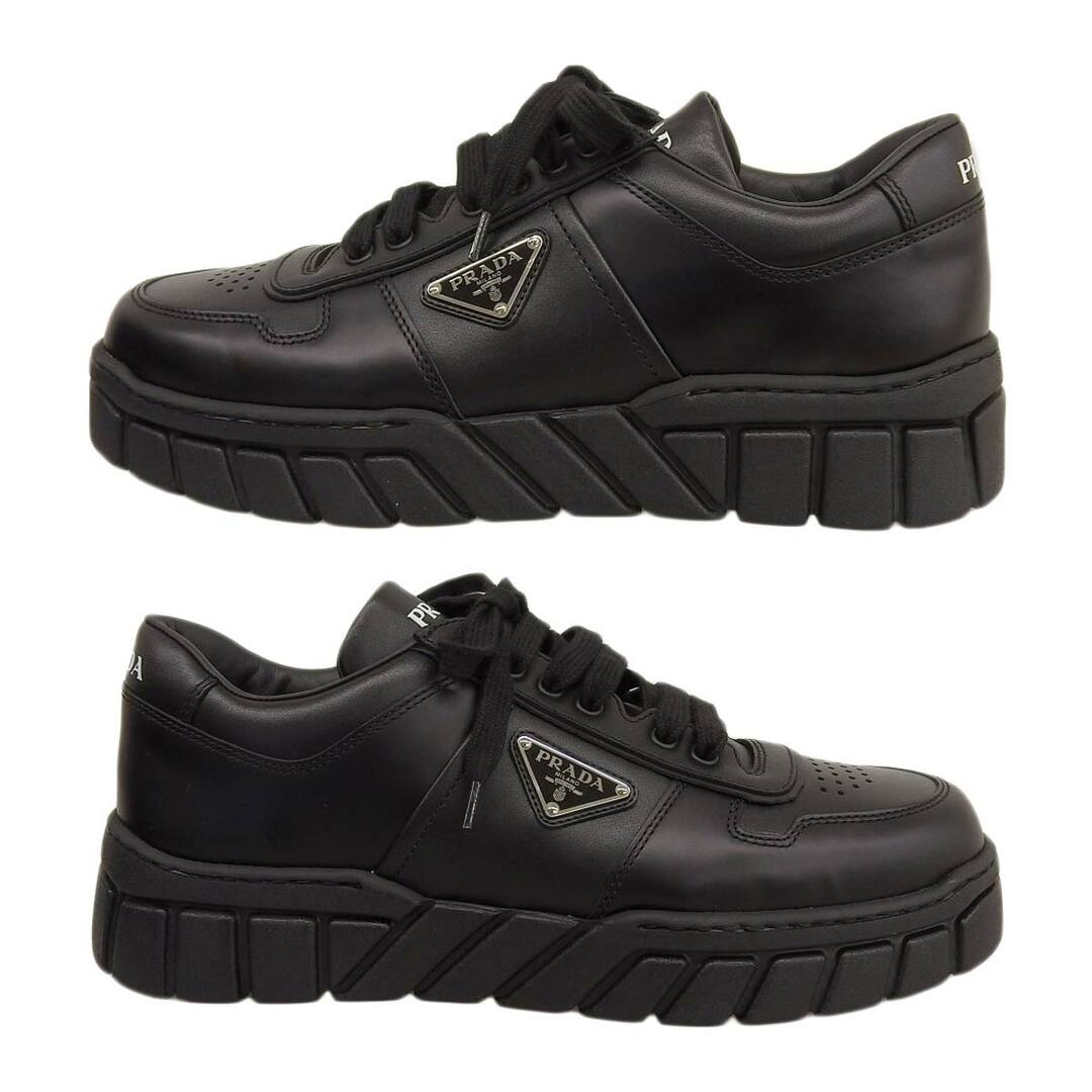 PRADA - プラダ トライアングルロゴ レザー スニーカー 2EE378 PRADA - プラダ トライアングルロゴ レザー スニーカー 2EE378