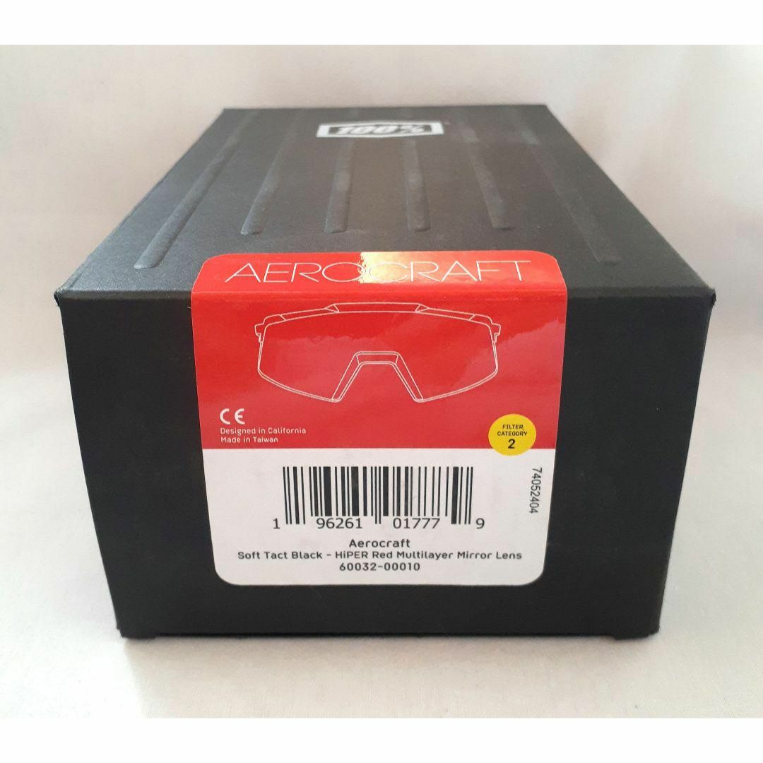 100% Aerocraft ブラック レッド ワンハンドレッド サングラスの 100% Aerocraft ブラック レッド ワンハンドレッド サングラスの