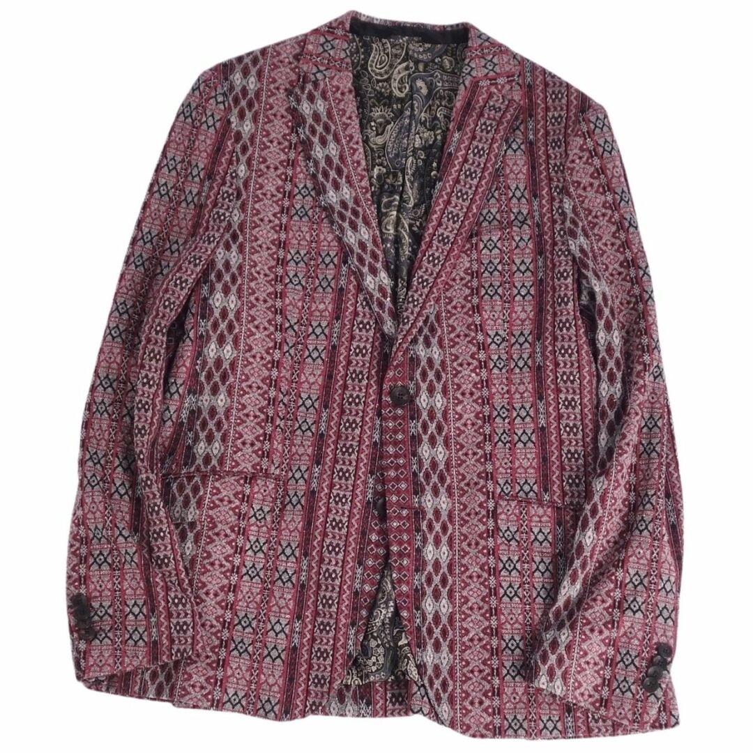 ETRO - 極美品 エトロ ETRO ジャケット テーラード 総柄 リネン ETRO - 極美品 エトロ ETRO ジャケット テーラード 総柄 リネン