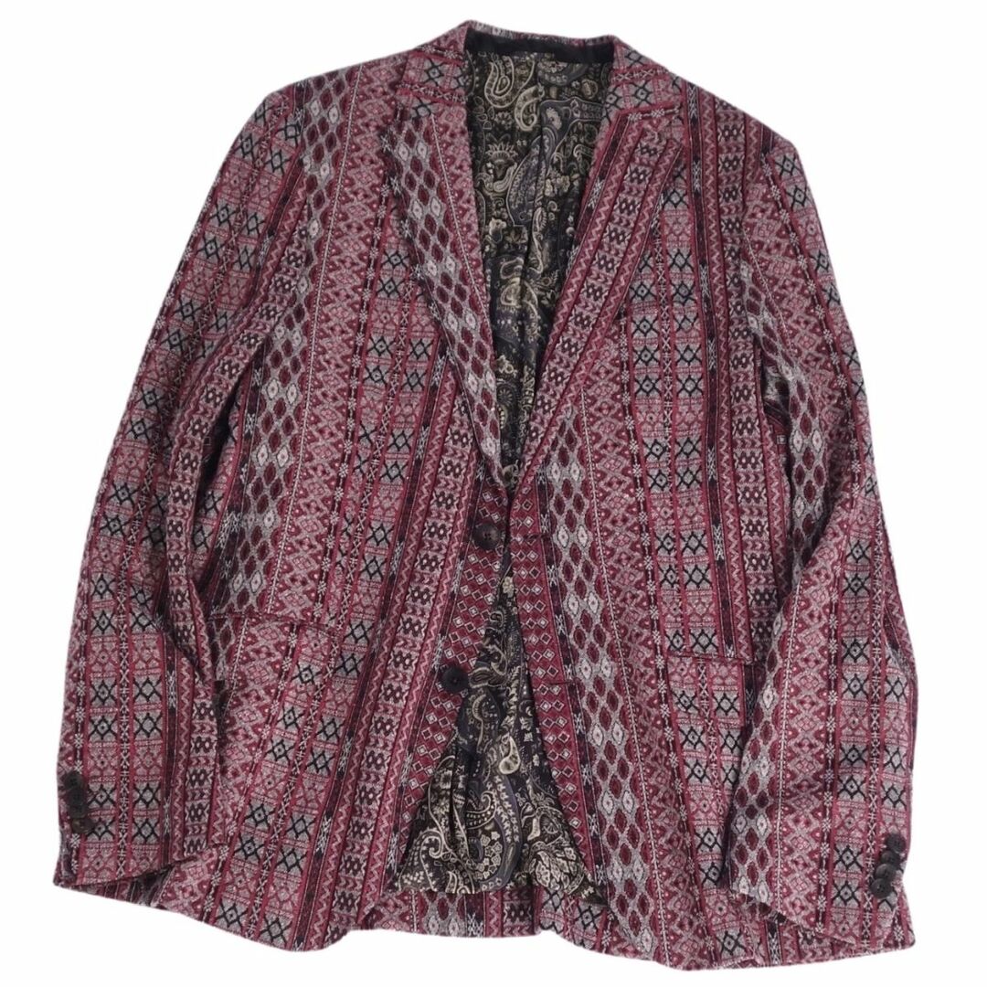 ETRO - 極美品 エトロ ETRO ジャケット テーラード 総柄 リネン ETRO - 極美品 エトロ ETRO ジャケット テーラード 総柄 リネン