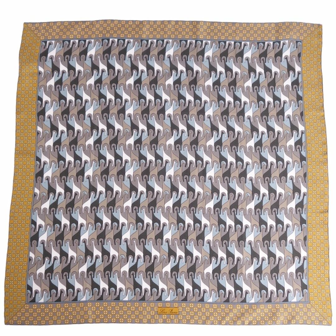 美品 ロロピアーナ Loro Piana スカーフ シルク100% 総柄 美品 ロロピアーナ Loro Piana スカーフ シルク100% 総柄