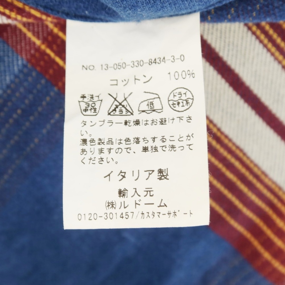 FINAMORE - 【中古】フィナモレ Finamore コットン チェック FINAMORE - 【中古】フィナモレ Finamore コットン チェック