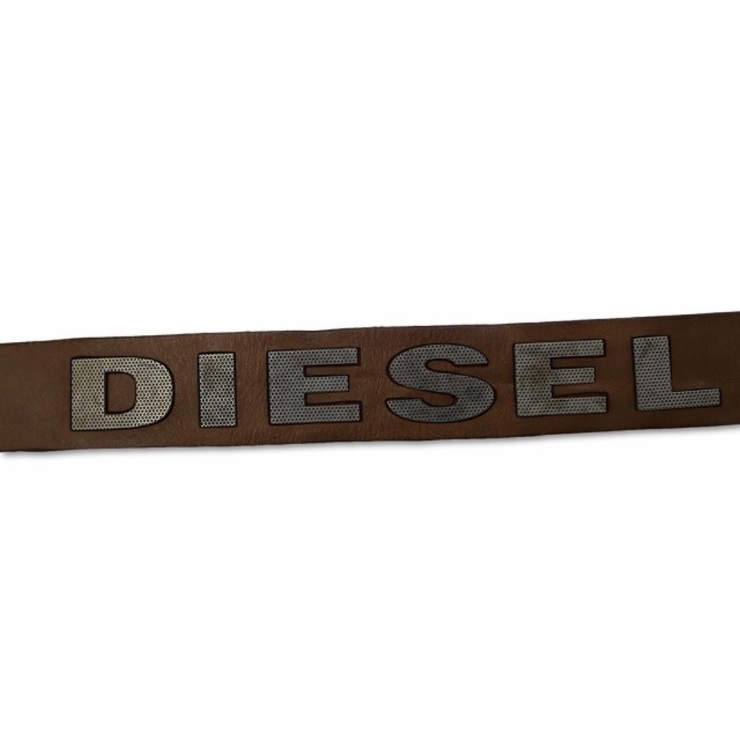 DIESEL - ディーゼル DIESEL レザー ロゴプレート ハトメ ベルト DIESEL - ディーゼル DIESEL レザー ロゴプレート ハトメ ベルト