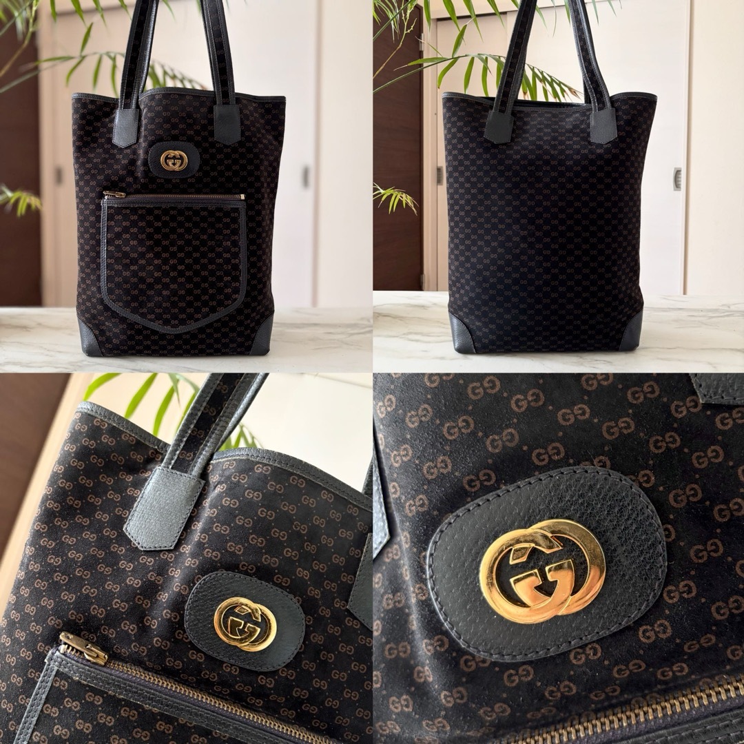GUCCI - 超美品 GUCCI オールドグッチ マイクロGG レザートート GUCCI - 超美品 GUCCI オールドグッチ マイクロGG レザートート