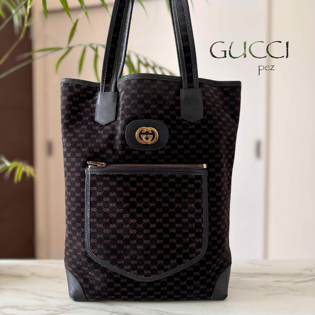 GUCCI - 超美品 GUCCI オールドグッチ マイクロGG レザートート GUCCI - 超美品 GUCCI オールドグッチ マイクロGG レザートート