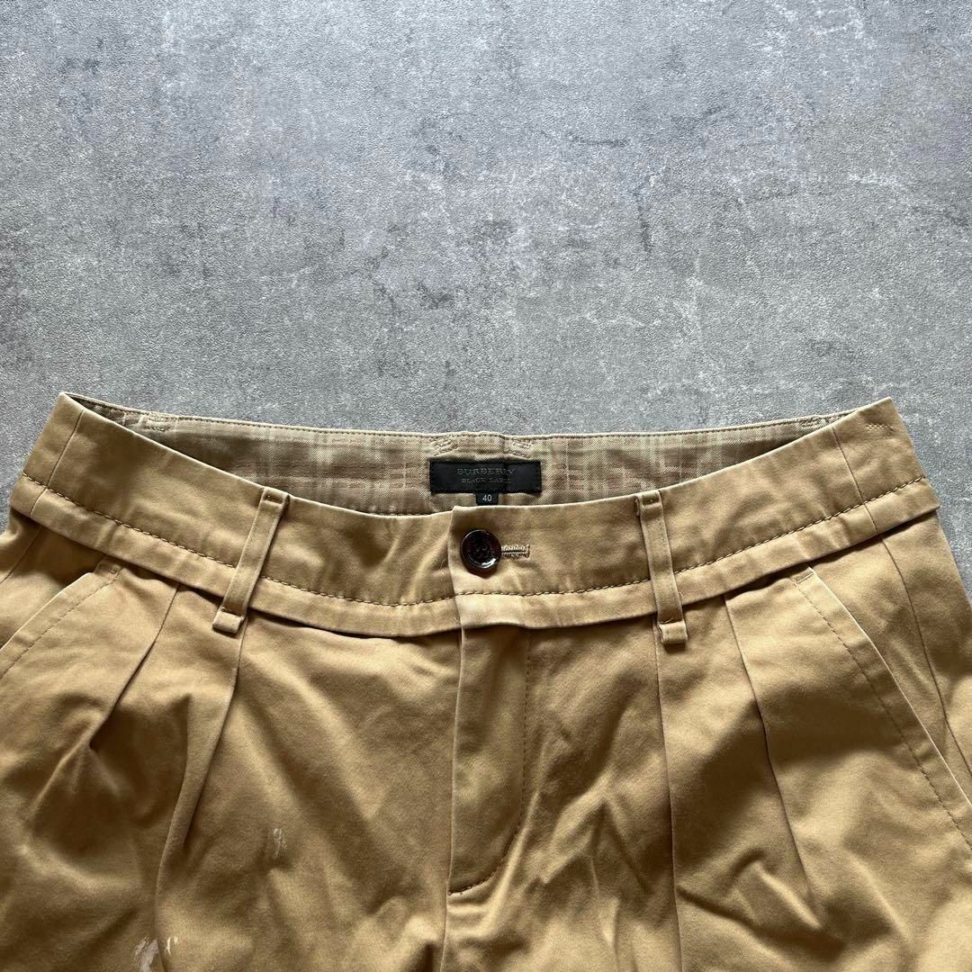BURBERRY BLACK LABEL - Burberry BLACK LABEL チノパン タック BURBERRY BLACK LABEL - Burberry BLACK LABEL チノパン タック