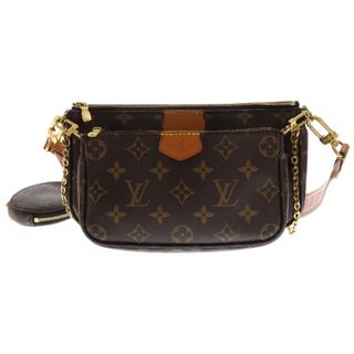 ルイヴィトン(LOUIS VUITTON)のLOUIS VUITTON ルイヴィトン モノグラム ミュルティ・ポシェットアクセソワール ミニバッグ ポーチ ブラウン PVCレザー M44840(ショルダーバッグ)