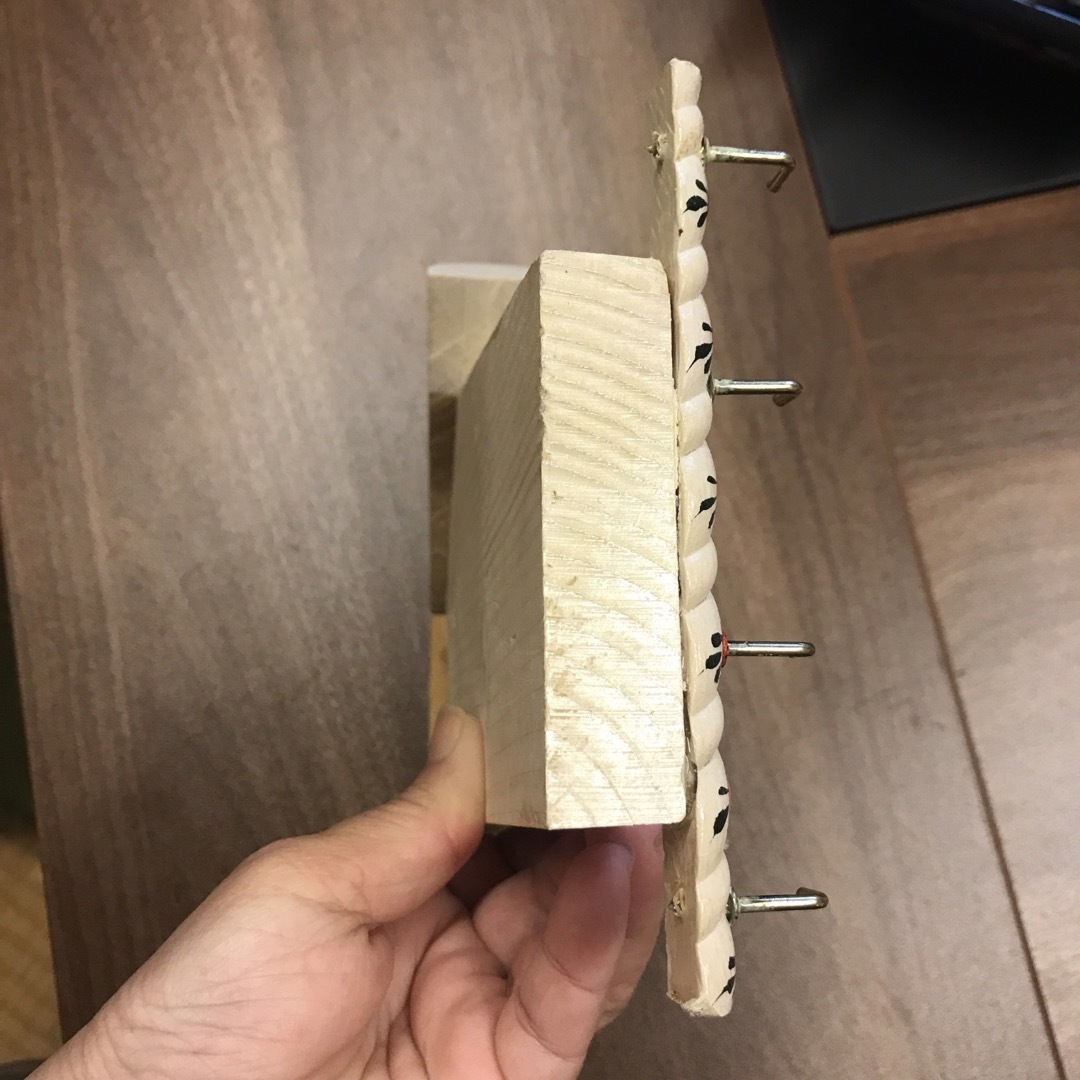 ウクライナ製 ペトリキフカ塗り キーフック 木製 現地マスター ウクライナ製 ペトリキフカ塗り キーフック 木製 現地マスター
