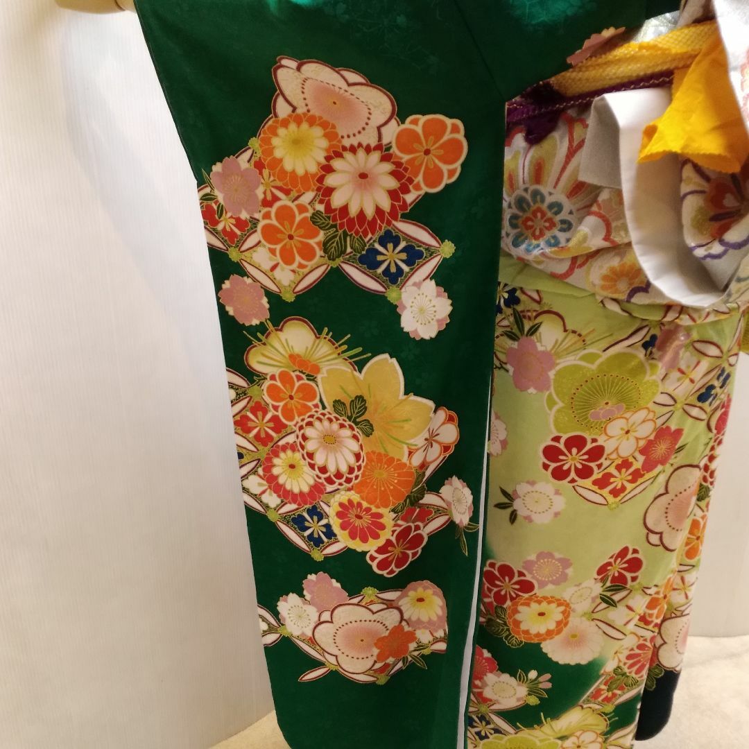 振袖 正絹 京友禅 お仕立て上がり 緑地古典花文様 lf202の通販 振袖 正絹 京友禅 お仕立て上がり 緑地古典花文様 lf202の通販