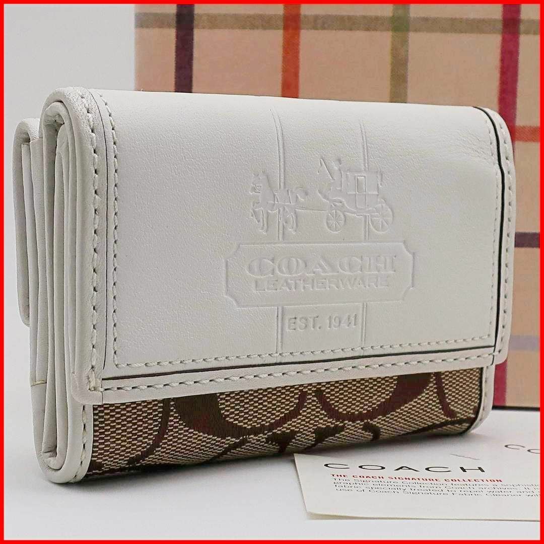 COACH - 正規品 コーチ Coach 三つ折り財布 シグネチャー 特大 COACH - 正規品 コーチ Coach 三つ折り財布 シグネチャー 特大