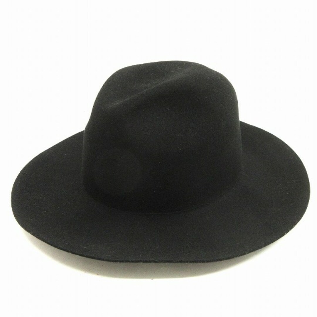 CA4LA - カシラ KNOX 美品 中折れハット 帽子 ラビット混 60 黒 CA4LA - カシラ KNOX 美品 中折れハット 帽子 ラビット混 60 黒