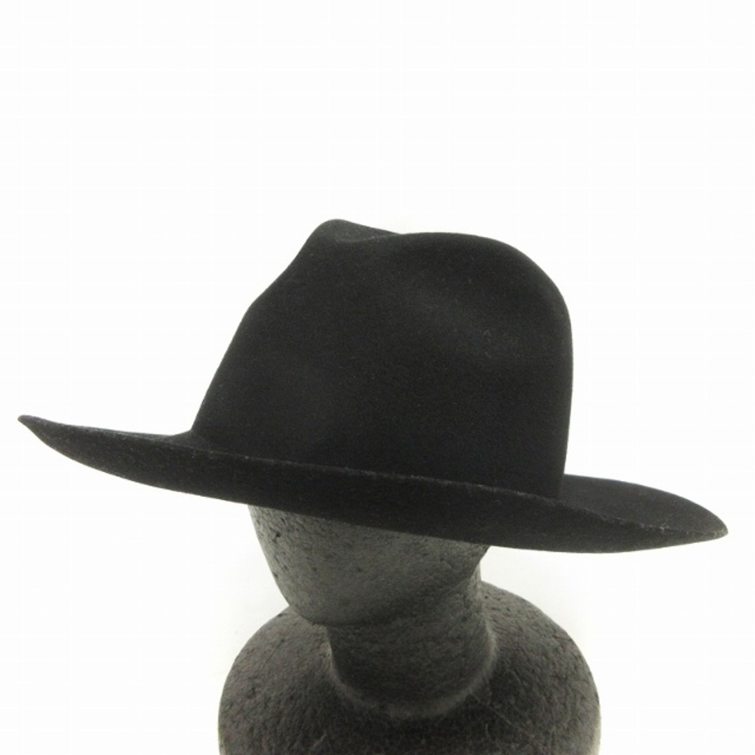 CA4LA - カシラ KNOX 美品 中折れハット 帽子 ラビット混 60 黒 CA4LA - カシラ KNOX 美品 中折れハット 帽子 ラビット混 60 黒