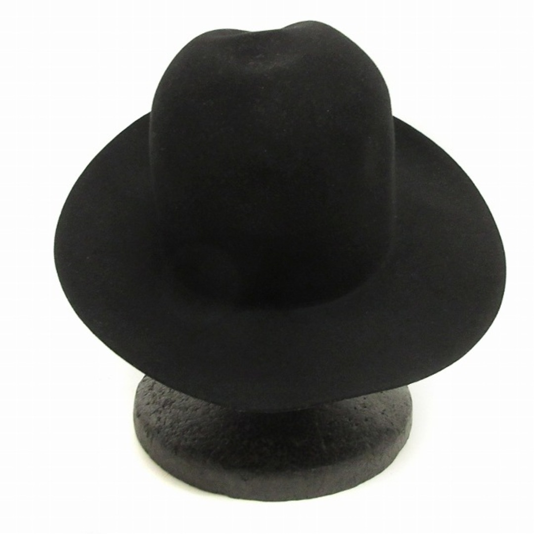 CA4LA - カシラ KNOX 美品 中折れハット 帽子 ラビット混 60 黒 CA4LA - カシラ KNOX 美品 中折れハット 帽子 ラビット混 60 黒