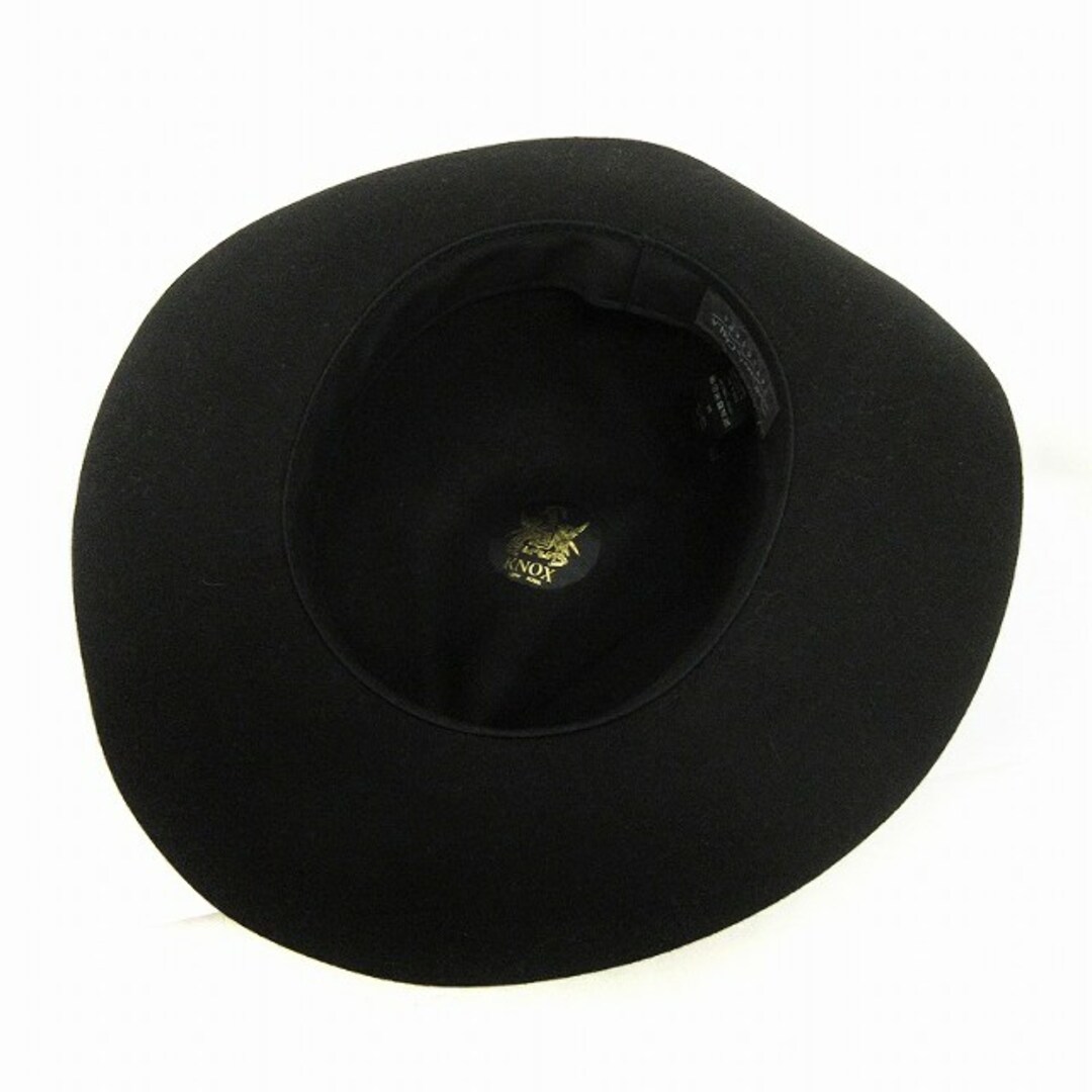 CA4LA - カシラ KNOX 美品 中折れハット 帽子 ラビット混 60 黒 CA4LA - カシラ KNOX 美品 中折れハット 帽子 ラビット混 60 黒