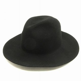 CA4LA - カシラ KNOX 美品 中折れハット 帽子 ラビット混 60 黒 CA4LA - カシラ KNOX 美品 中折れハット 帽子 ラビット混 60 黒