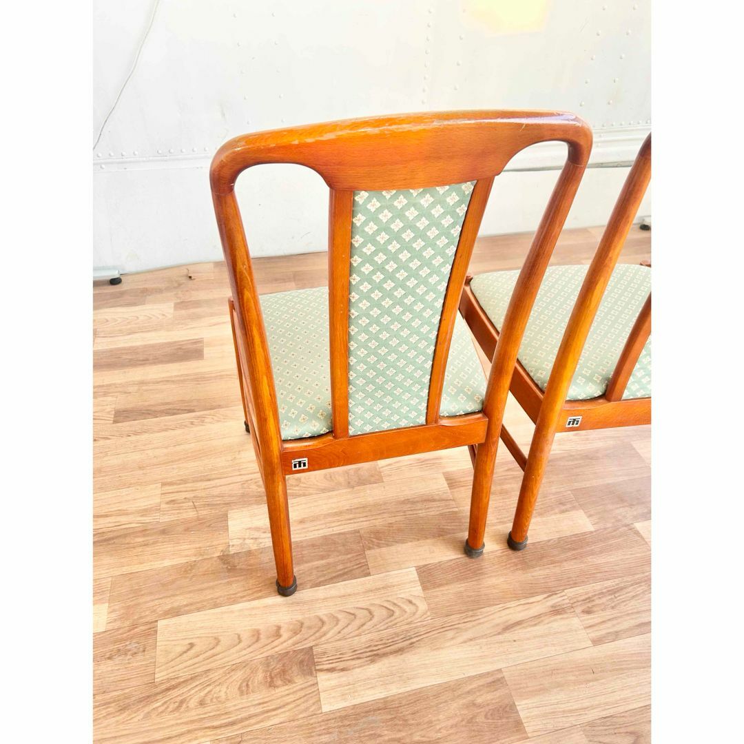 松田家具 ダイニングチェア 2脚 椅子 緑 グリーン オシャレ 松田家具 ダイニングチェア 2脚 椅子 緑 グリーン オシャレ
