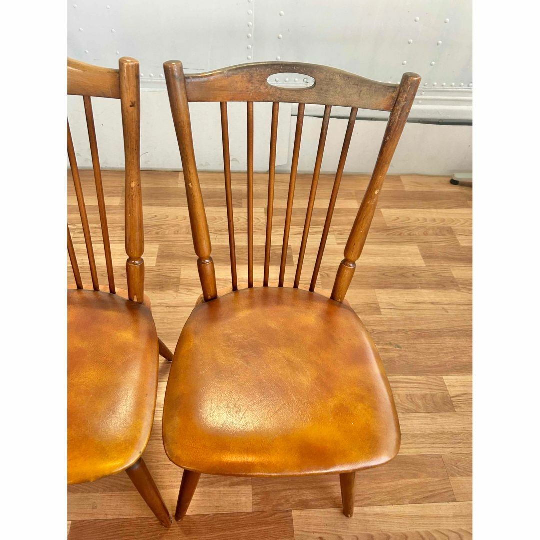 松田家具 ダイニングチェア 2脚 アンティーク 昭和レトロ 松田家具 ダイニングチェア 2脚 アンティーク 昭和レトロ