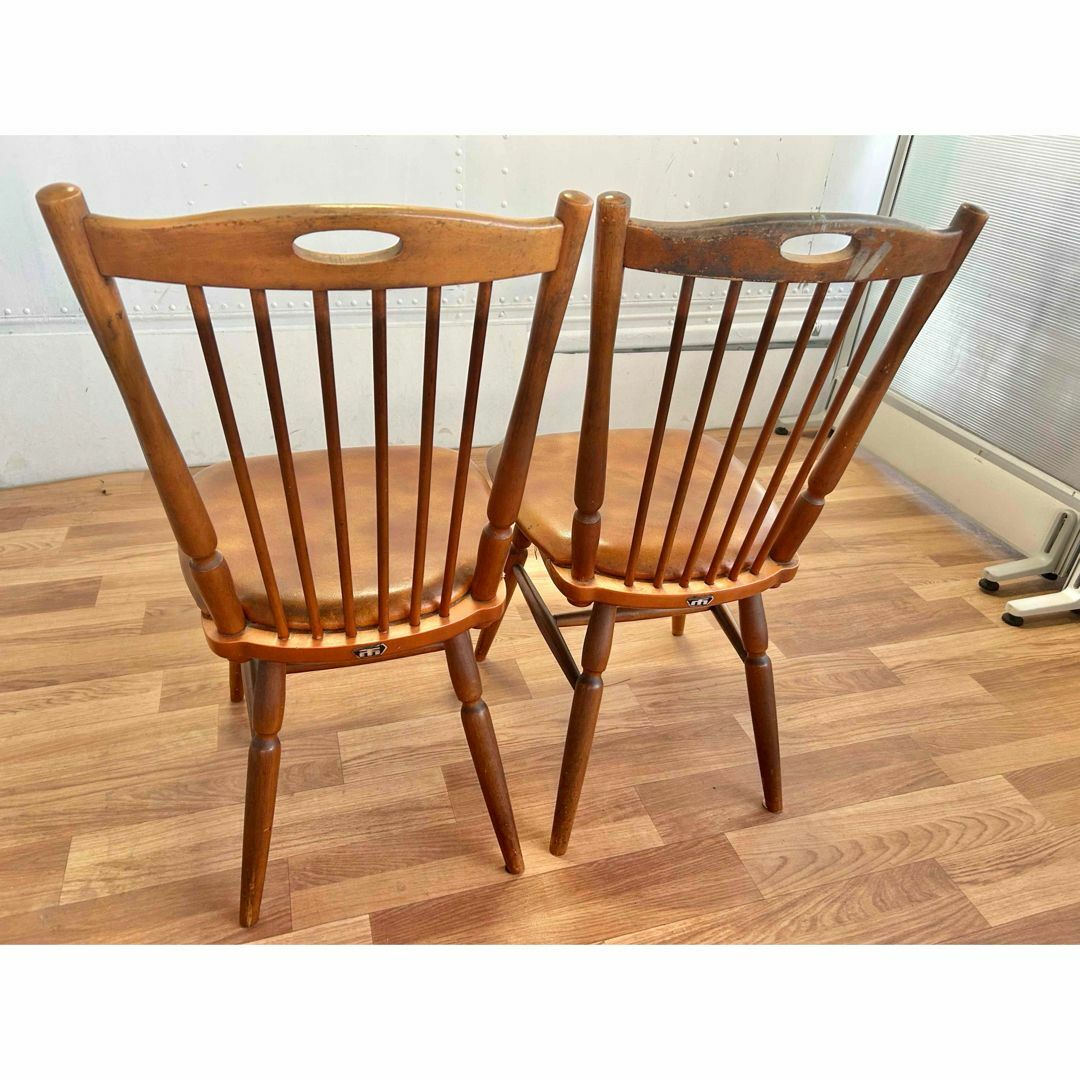 松田家具 ダイニングチェア 2脚 アンティーク 昭和レトロ 松田家具 ダイニングチェア 2脚 アンティーク 昭和レトロ