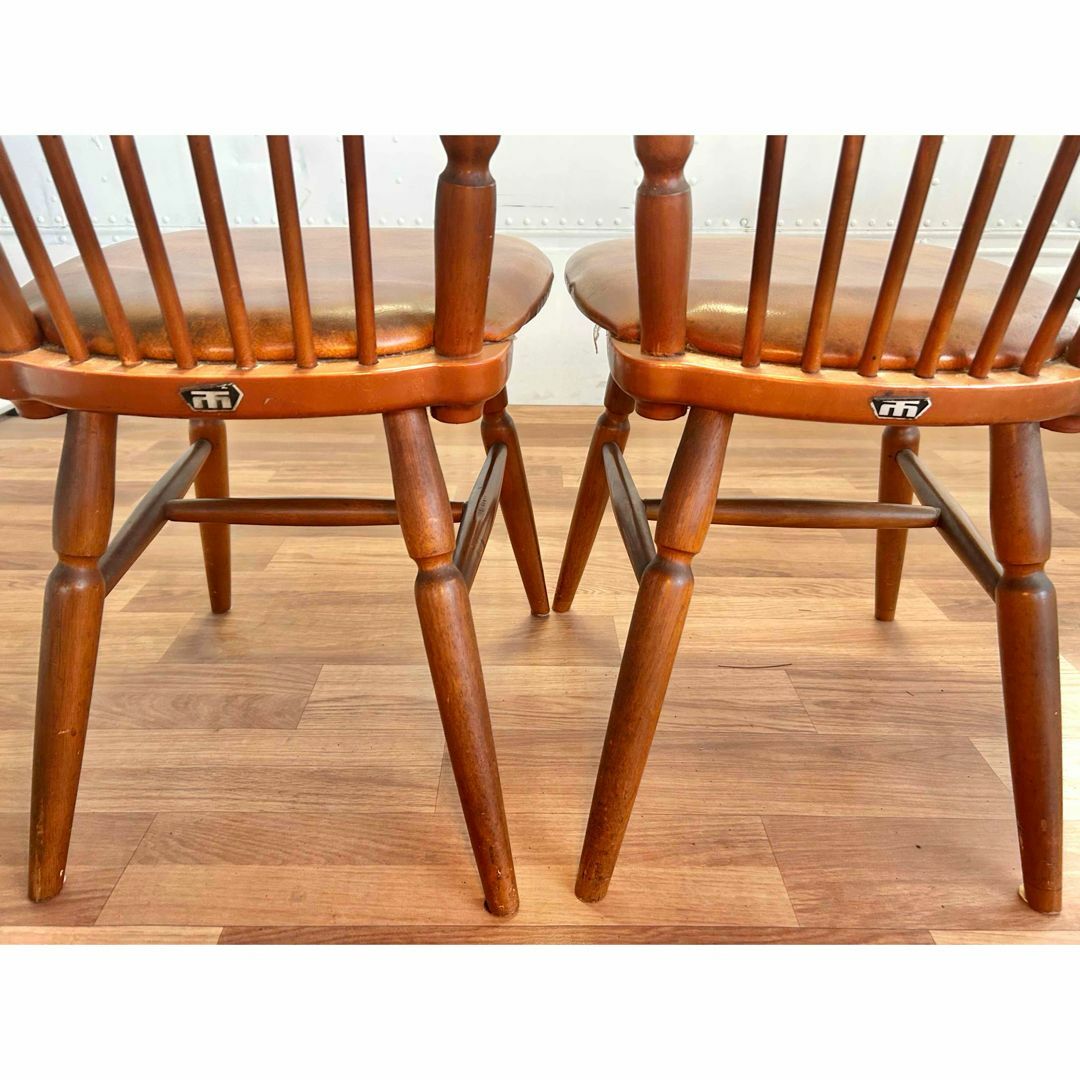 松田家具 ダイニングチェア 2脚 アンティーク 昭和レトロ 松田家具 ダイニングチェア 2脚 アンティーク 昭和レトロ