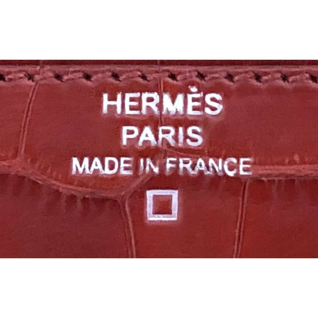 HERMES - 未使用☆エルメス ドゴン デュオ 赤 ブラウン クロコ HERMES - 未使用☆エルメス ドゴン デュオ 赤 ブラウン クロコ